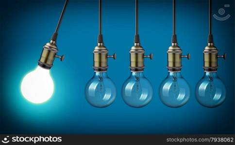 Perpetual motion with vintage light bulbs