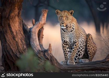 Persian leopard is a magnificent animal from which it comes genuine respect. Neural network AI generated art. Persian leopard is a magnificent animal from which it comes genuine respect. Neural network AI generated