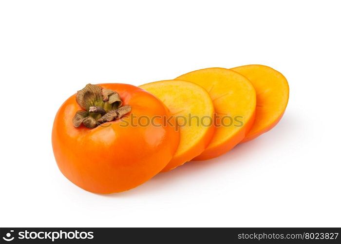 persimmon. persimmons isolated on white background