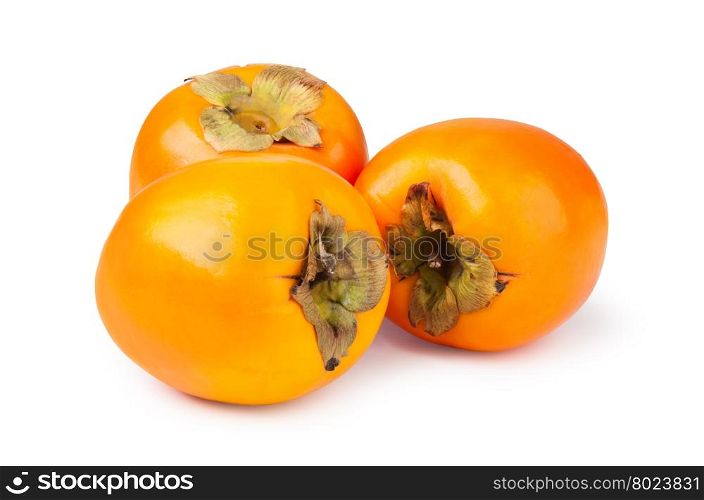 persimmon. persimmons isolated on white background