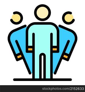 Person disorder icon. Outline person disorder vector icon color flat isolated. Person disorder icon color outline vector