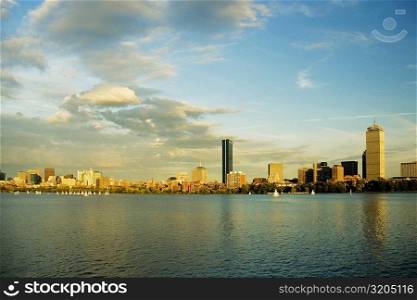 Person in a boat on a river, Charles River, Boston, Massachusetts, USA