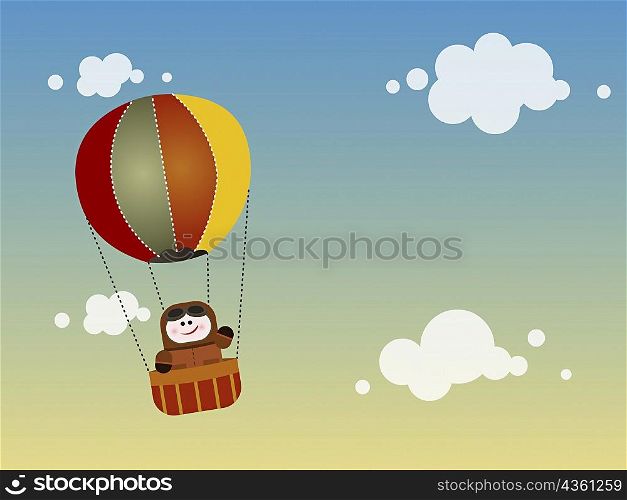 Person in a hot air balloon
