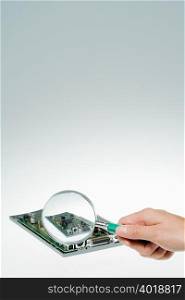 Person magnifying circuit board