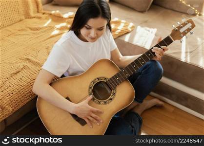 person practicing music alone home 5. person practicing music alone home 4