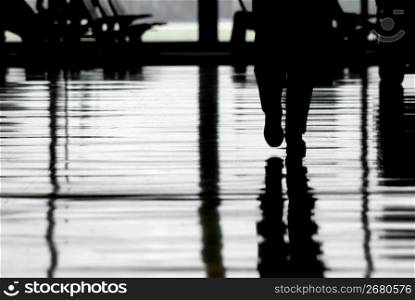 Person walking on airport terminal
