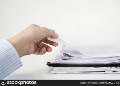 Person with paperwork