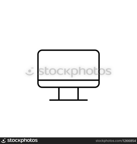 personal computer icon isolated white background vector illustration