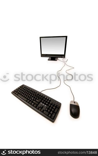 Personal computer isolated on the white background