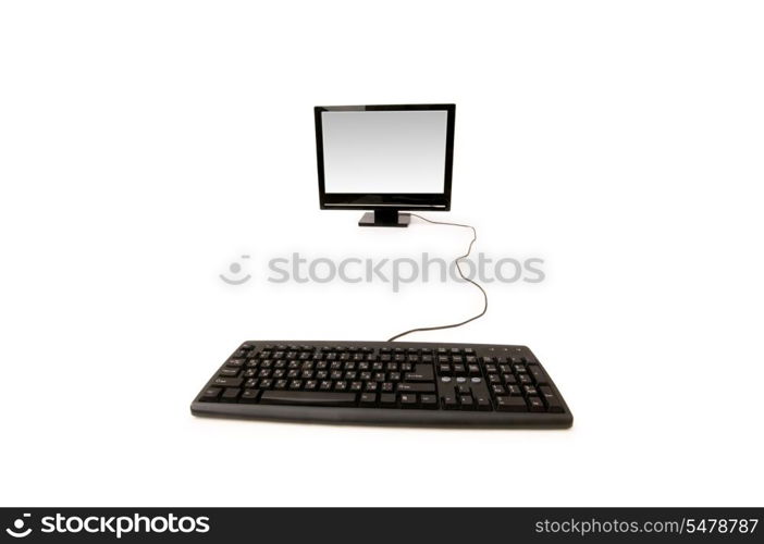 Personal computer isolated on the white background