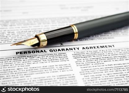 Personal guaranty agreement