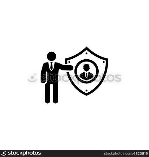 Personal Protection Icon. Flat Design.. Personal Protection Icon. Flat Design. Business Concept. Isolated Illustration.