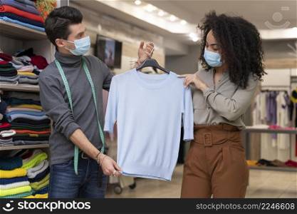 personal shopper with mask working 3. personal shopper with mask working 2