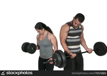 Personal trainer coaching a client as they exercise