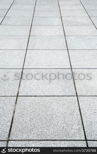 Perspective of concrete brick pavement road