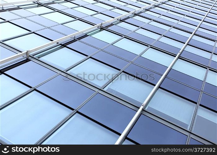 Perspective of office building wall