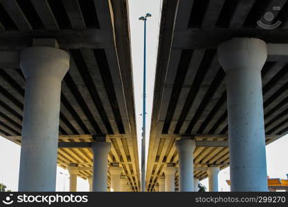 Perspective view of the highway bottom