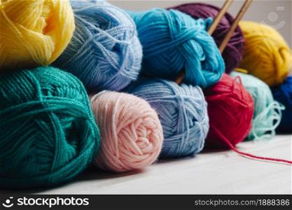 perspective view wool balls . Resolution and high quality beautiful photo. perspective view wool balls . High quality and resolution beautiful photo concept