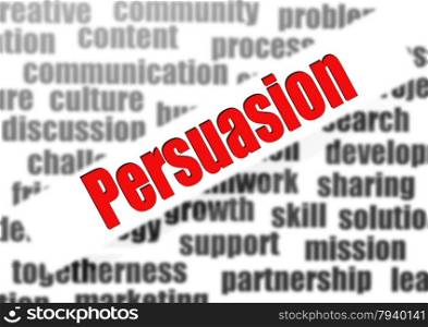 Persuasion word cloud