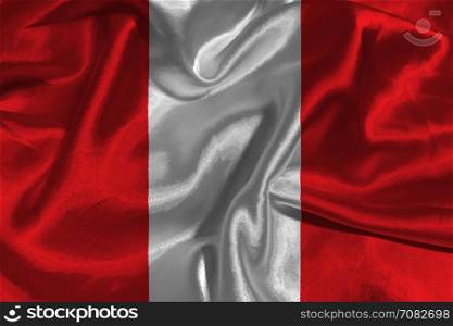 Peru national flag 3D illustration symbol. Peru flag