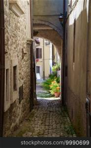 Pescasseroli, historic town in the Abruzzo National Park, at summer