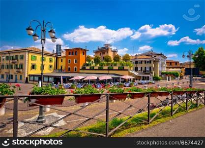 Peschiera del Garda colorful architecture view, Lago di Garda, Veneto region of Italy