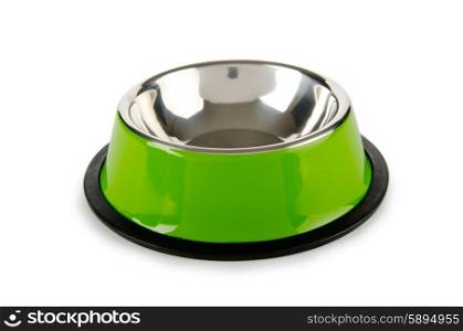 Pet bowl isolated on the white background