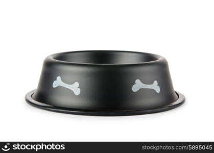 Pet bowl isolated on the white background