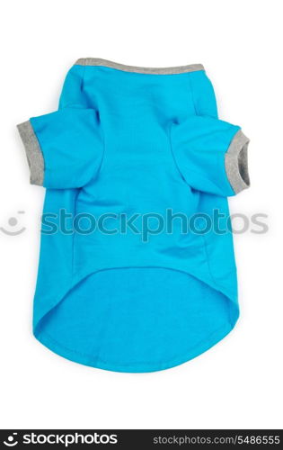 Pet clothing isolated on the white