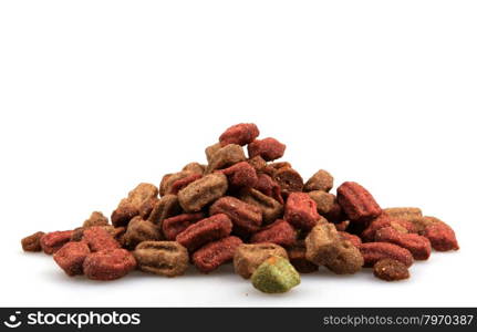 pet food isolated on white