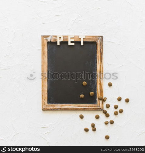 pet writing dry food blackboard