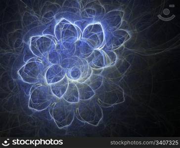 Petals flower fractal. Computer generated this image