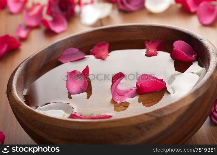 petals in bowl