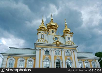 Peterhof Palace. Church of Saints Peter and PaulSaint-Petersburg, Russia- JUNE 3, 2015
