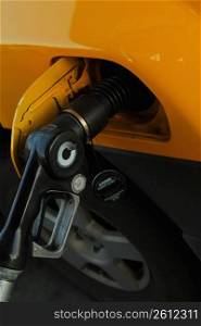 petrol pump in car
