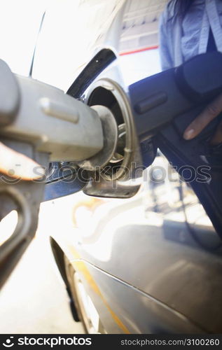 petrol pump in car