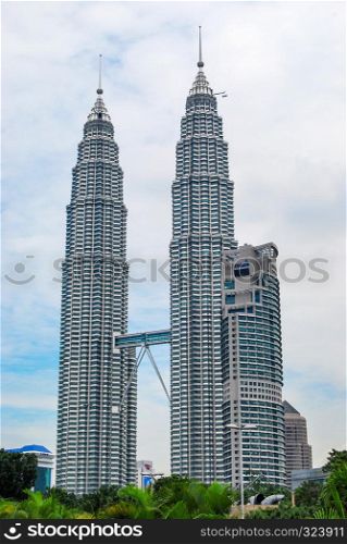 Petronas twin towers, skyscrapers in Kuala Lumpur, Malaysia. Petronas twin towers, skyscrapers in Kuala Lumpur, Malaysia.
