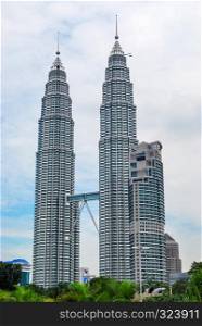 Petronas twin towers, skyscrapers in Kuala Lumpur, Malaysia. Petronas twin towers, skyscrapers in Kuala Lumpur, Malaysia.