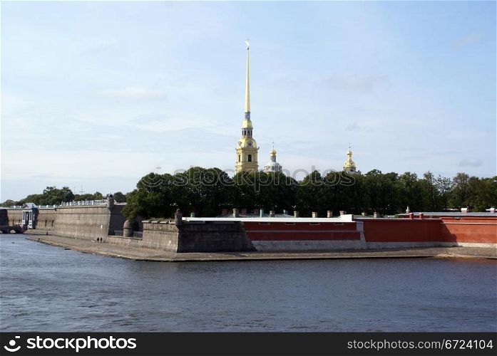Petropavlovskaya krepost on the river Neva in St-Petersburg, Russia