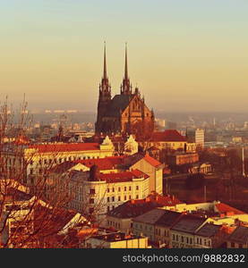 Petrov, Cathedral of St. Peter and Paul. City of Brno - Czech Republic - Europe.