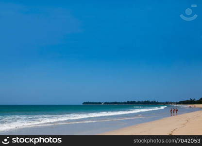 Phang Nga, Thailand - January 28: Tourist around the world are walking and swimmimg at the beach at the beach in Khaolak on the January 28, 2013 in Phang Nga, Thailand