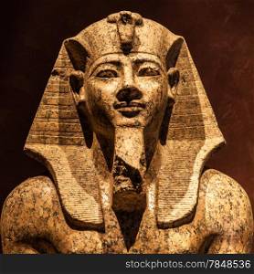 Pharaoh Amnhotep II, 1400 BC, statue made of granite