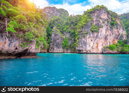 Phi phi island and ocean in thailand