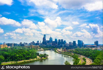 Philadelphia skyline in day light