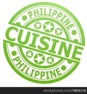Philippine cuisine stamp