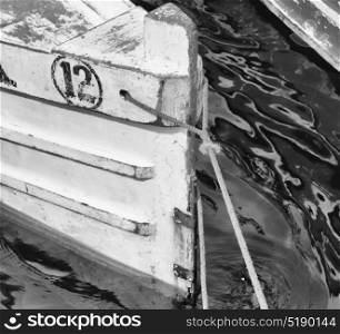 philippines old dirty prow of a boat in the port like abstract