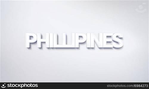 Phillipines, text design. calligraphy. Typography poster. Usable as Wallpaper background