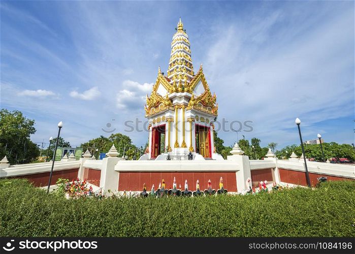PHITSANULOK, THAILAND - June 25,2019: City pillar shrine in Phitsanulok, Thailand.