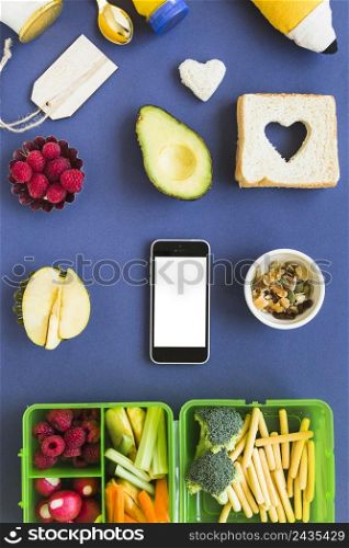 phone around meal concept
