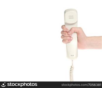 Phone call. Hand holding a phone